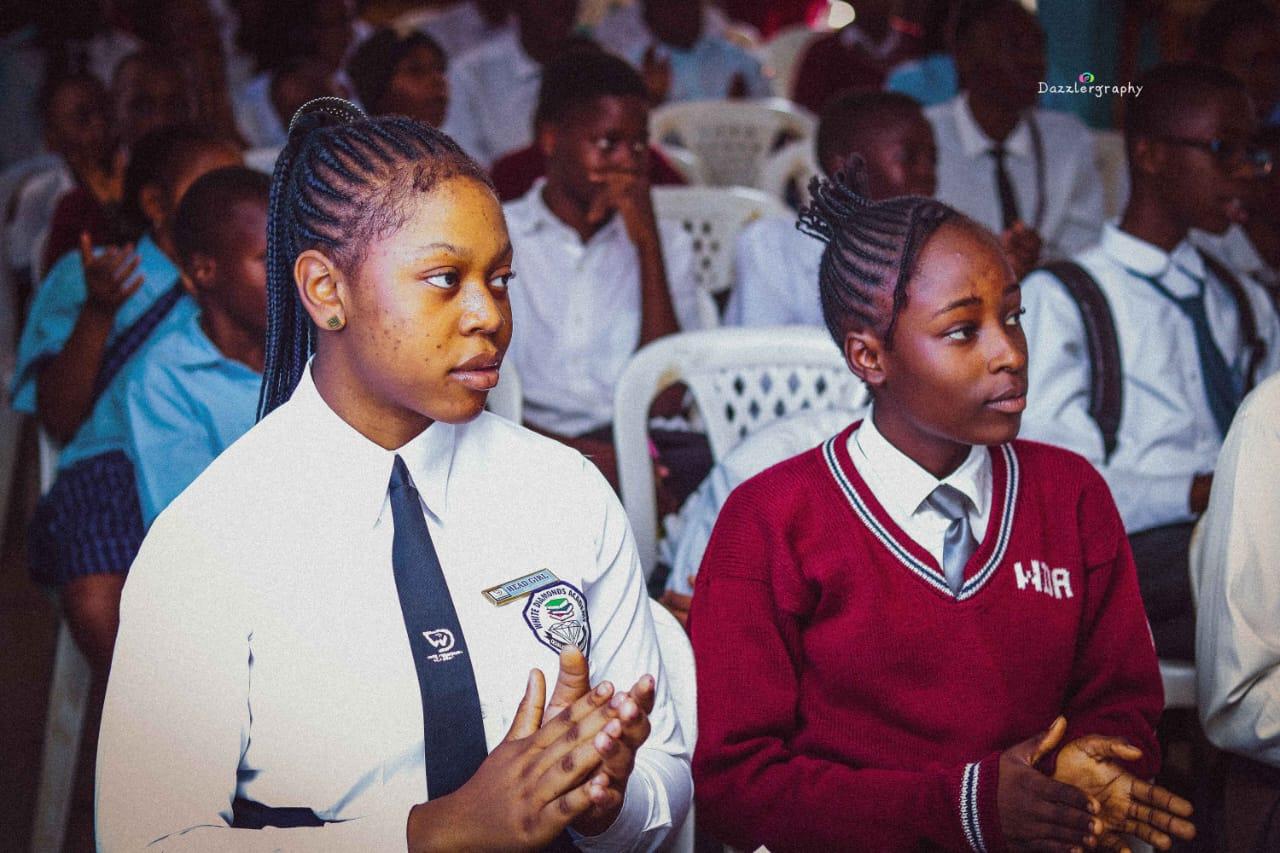 Students at a school programme